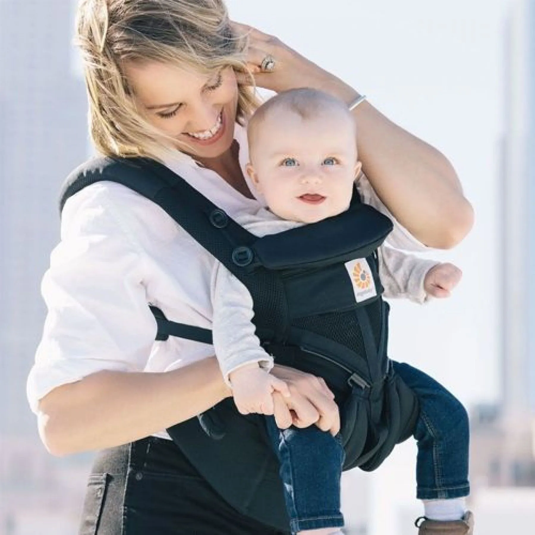 Ergobaby ergonomische draagzak Omni 360 Onyx Black - Air Mesh