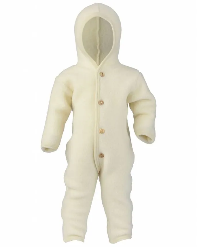 Engel Natur - 100% wol-fleece overall onesie - Naturel