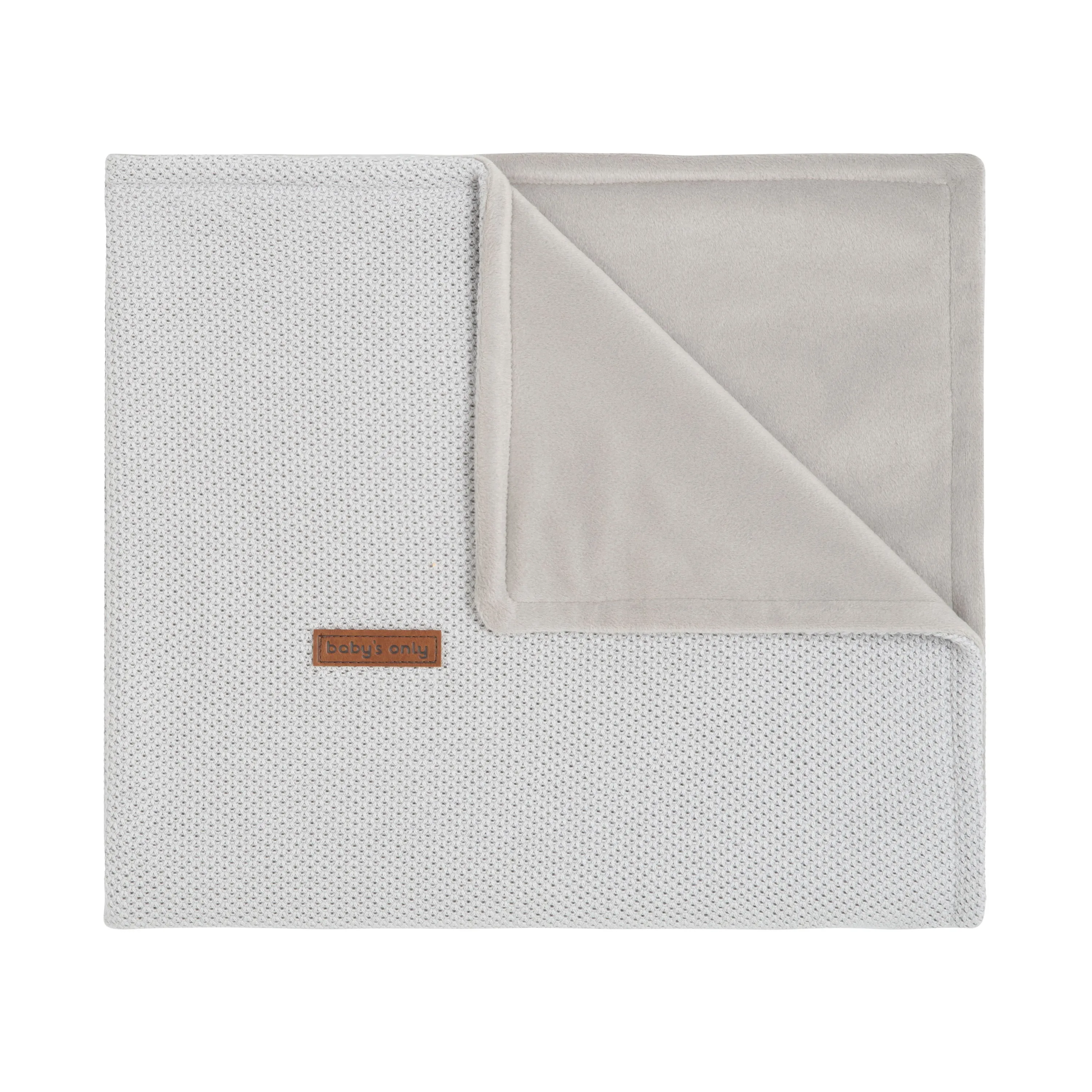 Wiegdeken soft Classic zilvergrijs