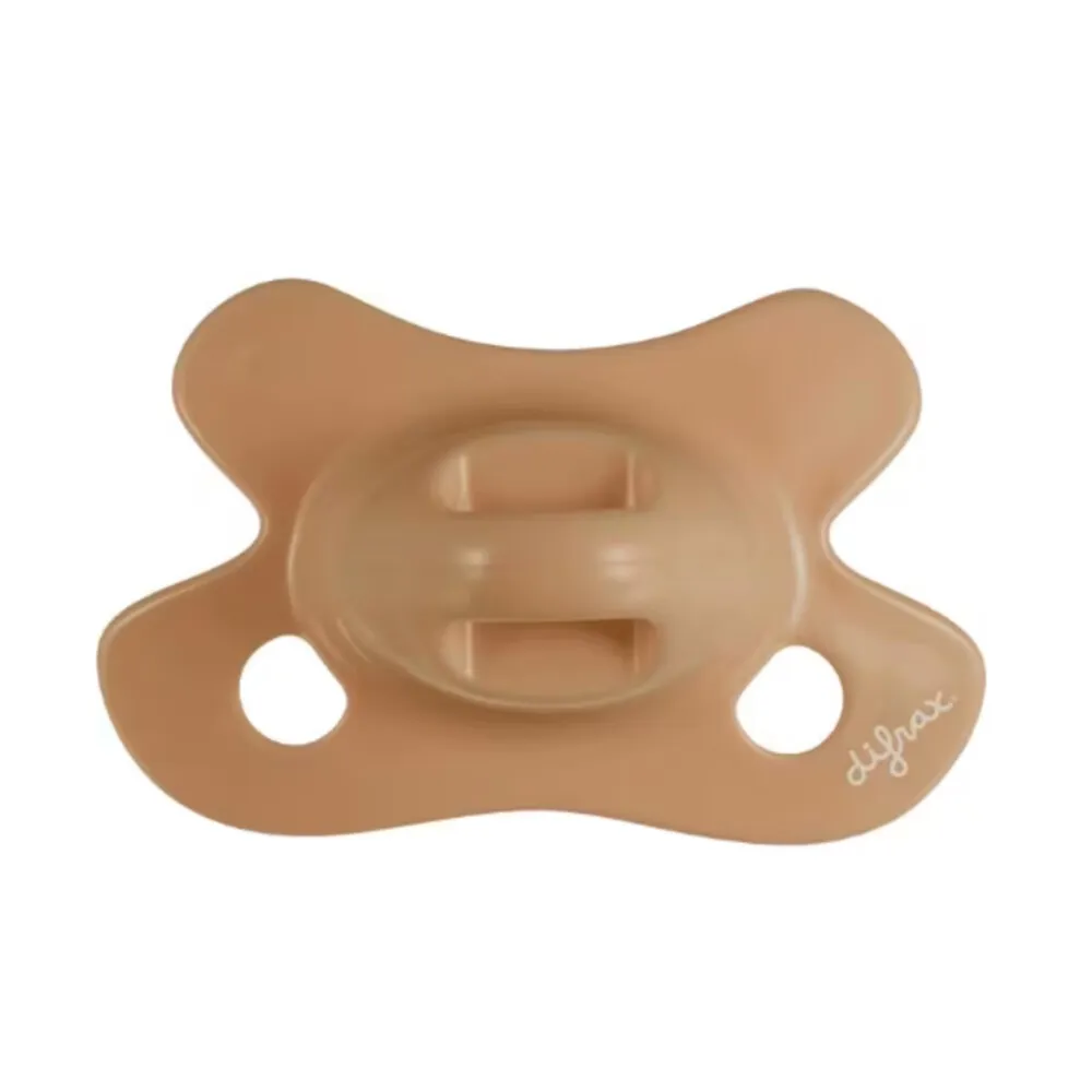 2x Difrax Fopspeen Natural Newborn Caramel
